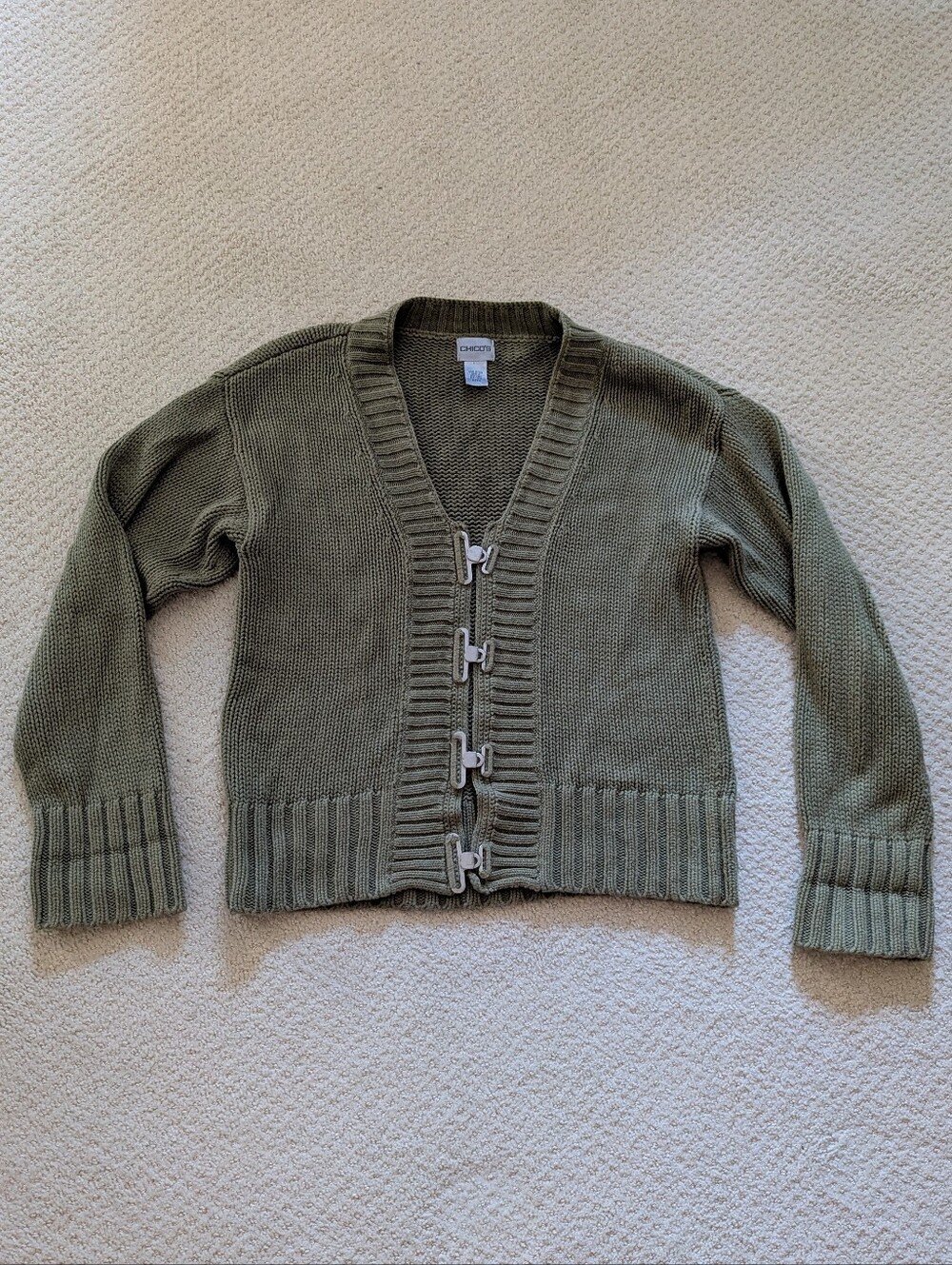 Vintage Chico's Olive/Grey Cardigan